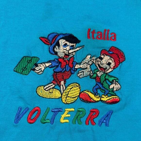 Disney Vintage Pinocchio X Jiminy Cricket Voltera T-shirt - Picture 2 of 4